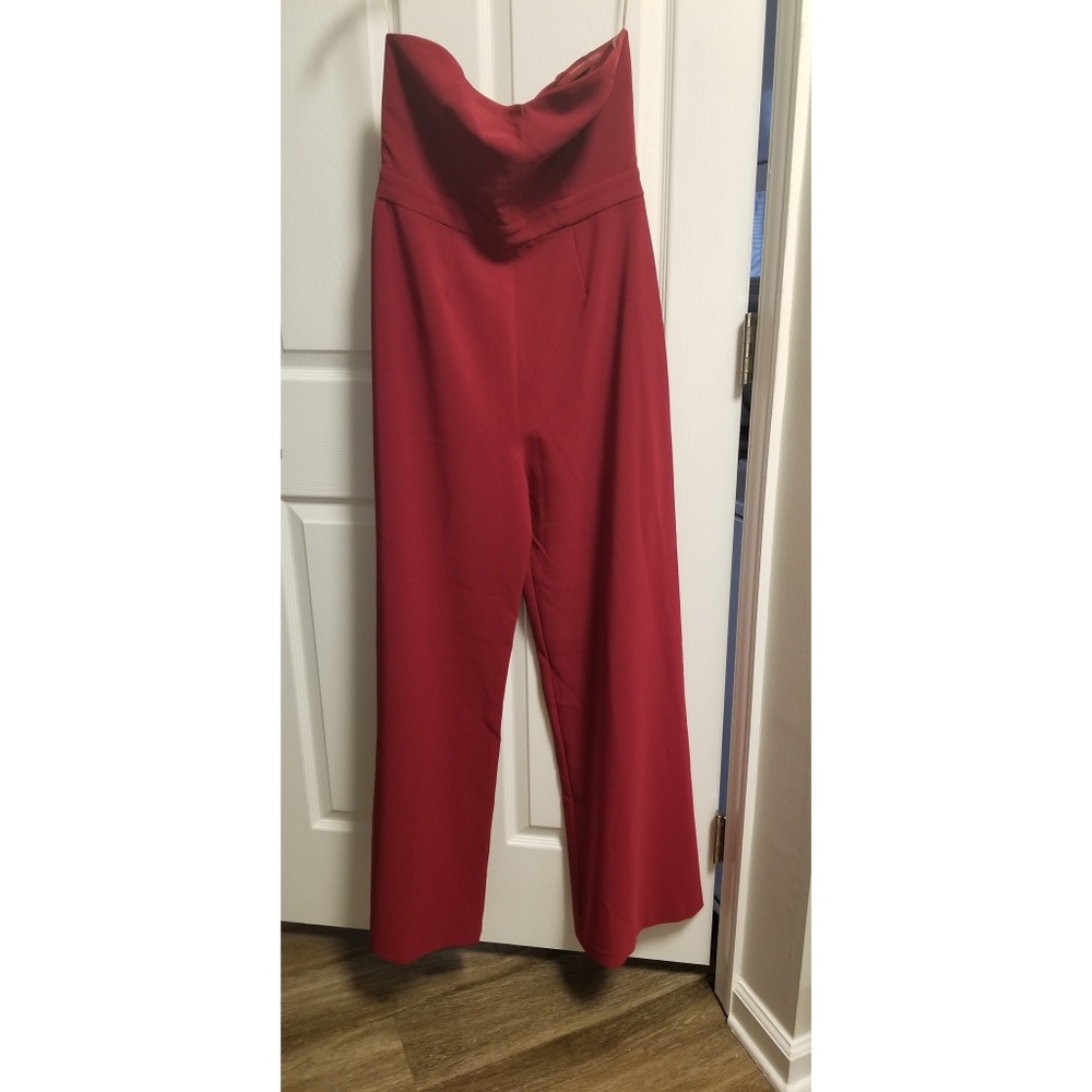 Forever 21 Red strapless jumpsuit. Medium. NWOT.